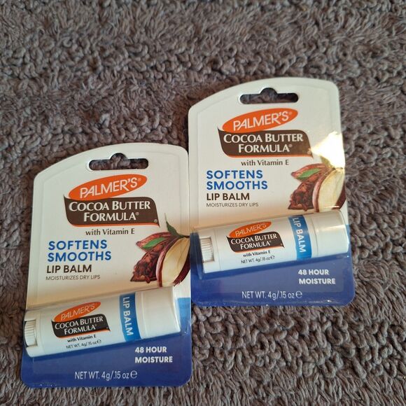 2 Pack Palmers Cocoa Butter Formula W/ Vitamin E Lip Balm 48 Hour Moisture - Picture 1 of 4